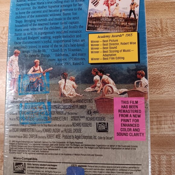 The Sound of Music VHS Factory Sealed  Rodgers & Hammerstein Collection  Andrews - Picture 3 of 7